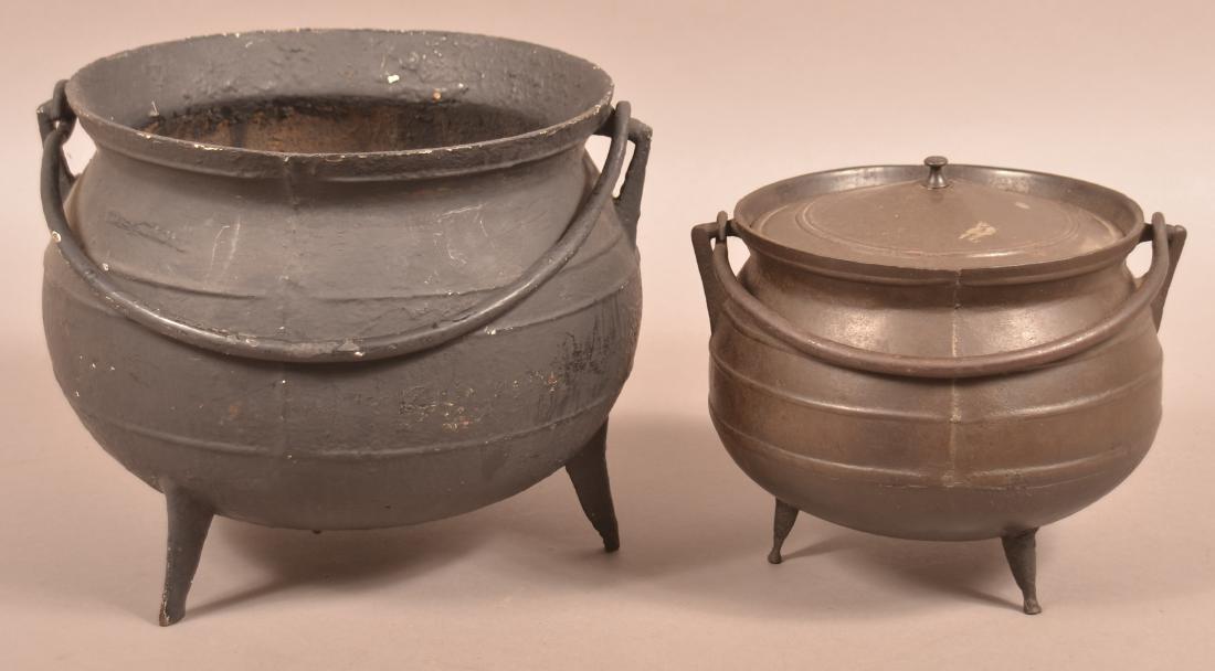 Two Early 19th Century Cast Iron Gypsy Kettles. (1 of 2)