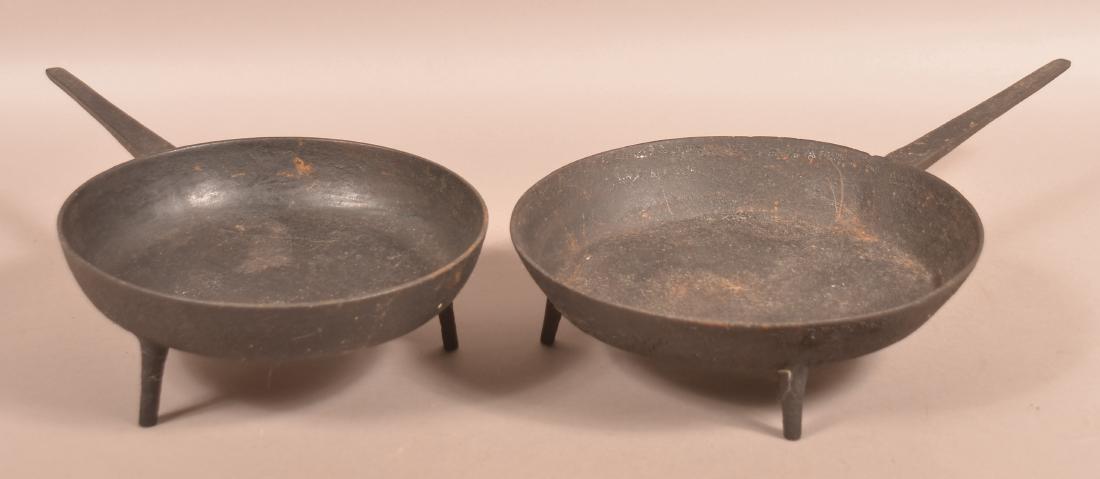 Two 19th Century Cast Iron Hearth Skillets. (1 of 2)