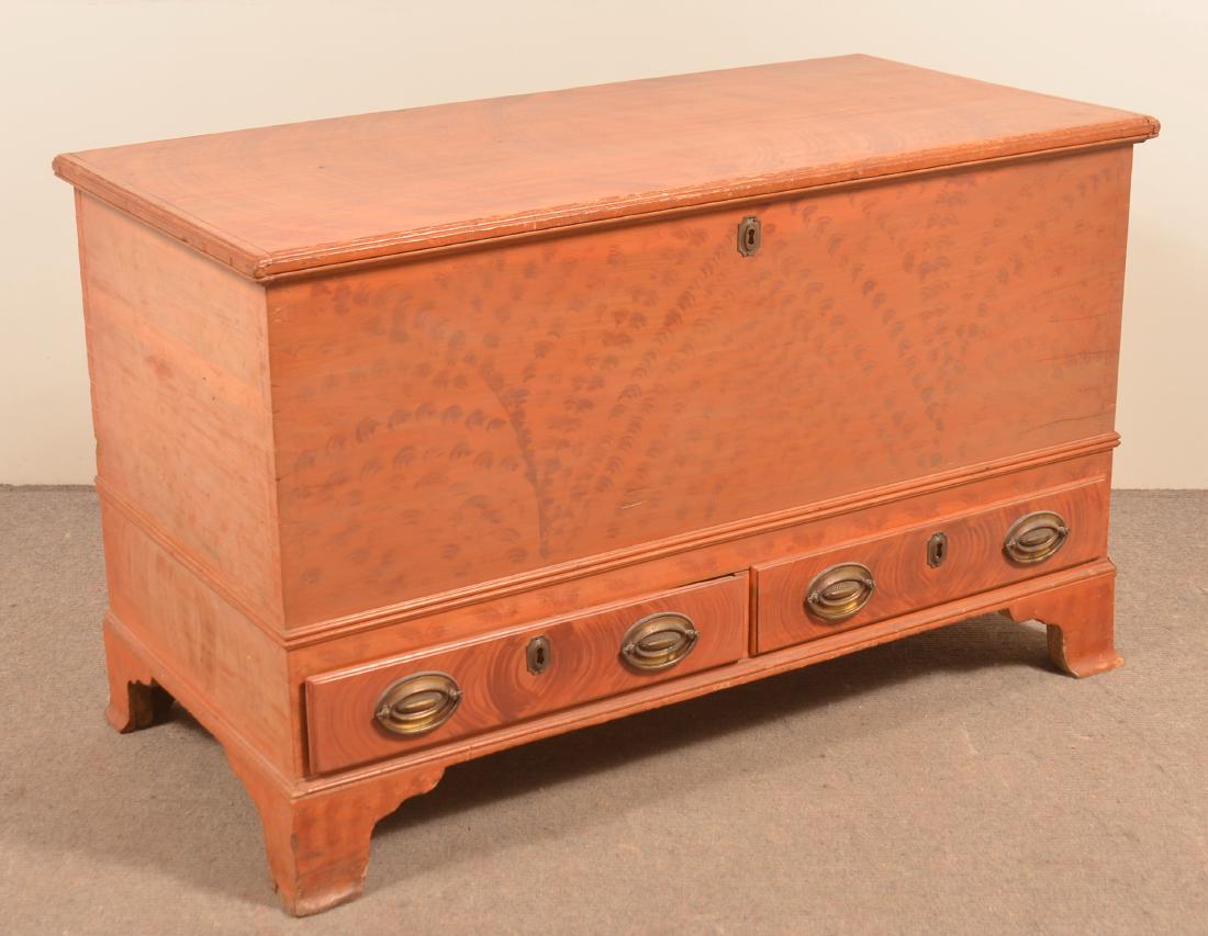 Pennsylvania Hepplewhite Paint Decorated Blanket Chest. (1 of 4)