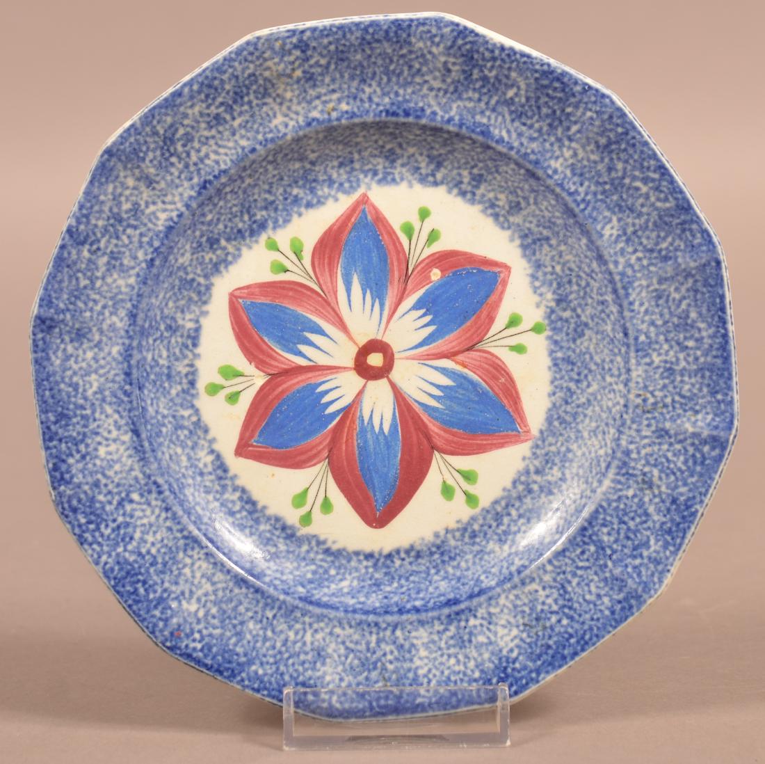 Blue Spatter Ironstone China Dahlia Pattern Toddy (1 of 3)