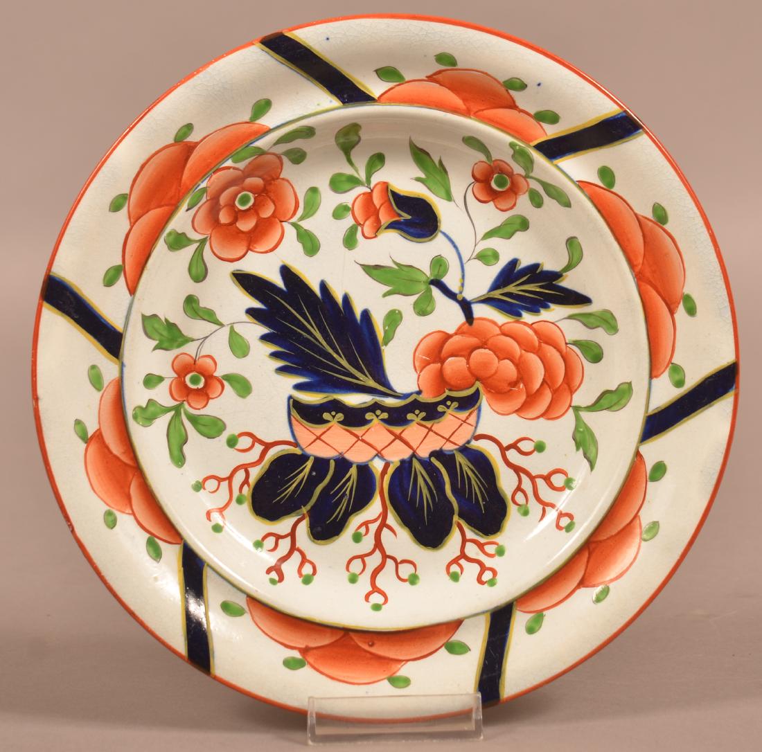 Gaudy Dutch China War Bonnet Pattern Plate. (1 of 2)