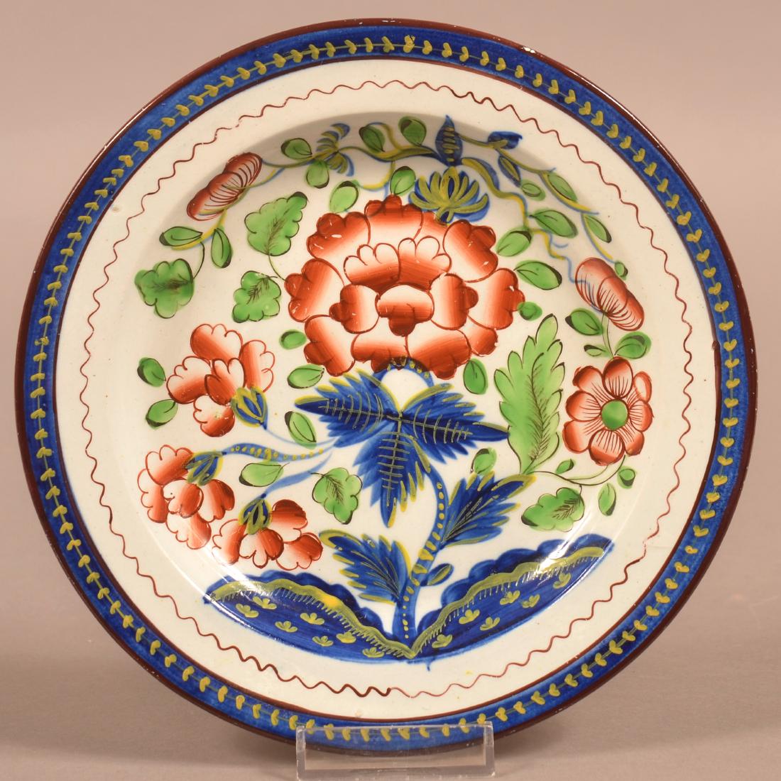 Gaudy Dutch Soft Paste China Carnation Pattern Plate. (1 of 2)