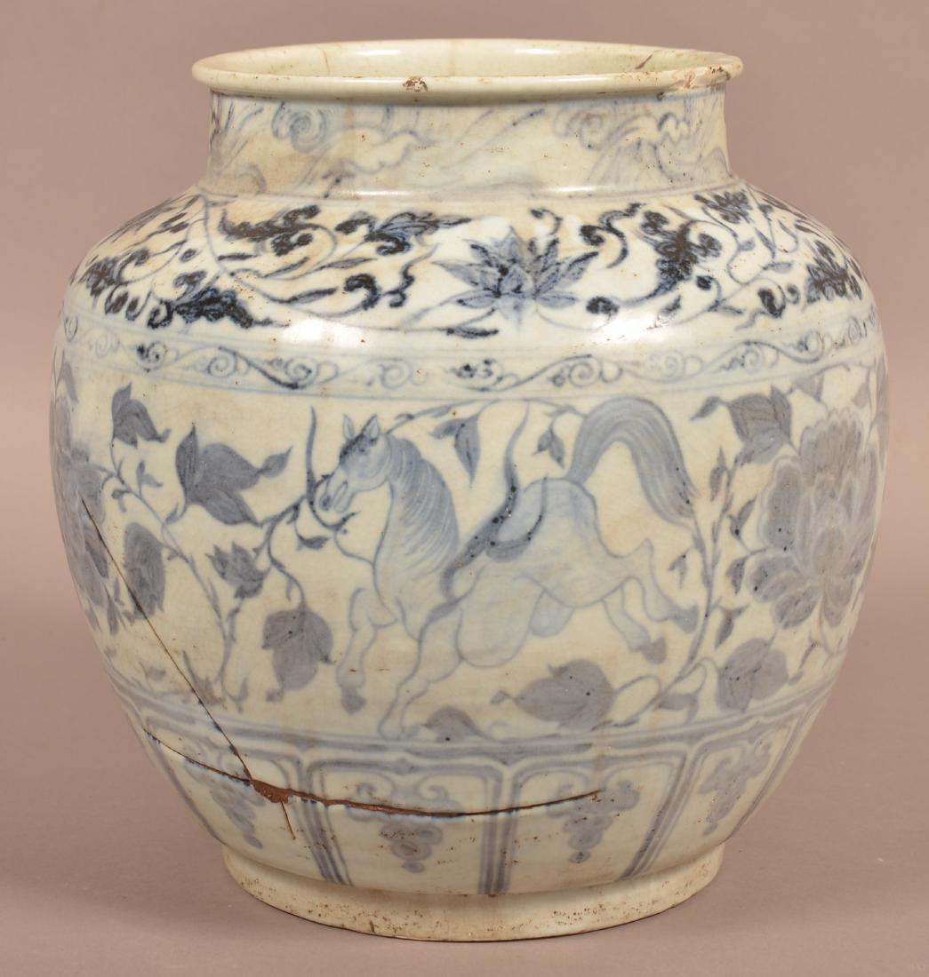 Large Chinese Ming Dynasty Blue and White Porcelain (1 of 5)