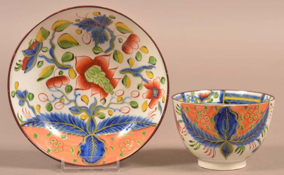Gaudy Dutch China Dove Pattern Cup and Saucer. (1 of 2)