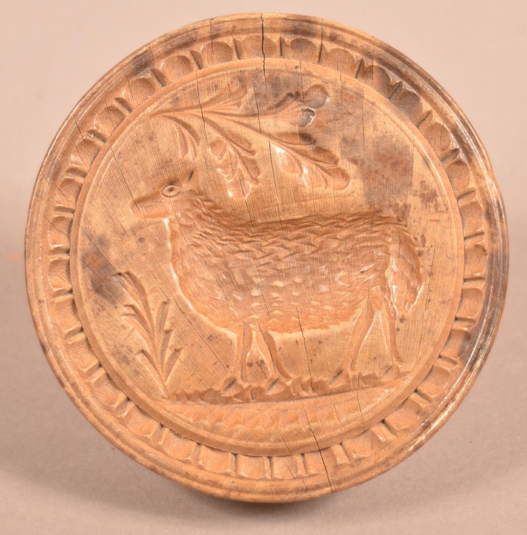 Pennsylvania Carved Maple Sheep Butter Print. (1 of 2)