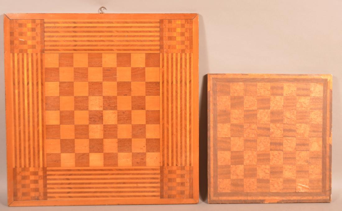 Two Antique/Vintage Marquetry Game Boards. (1 of 3)