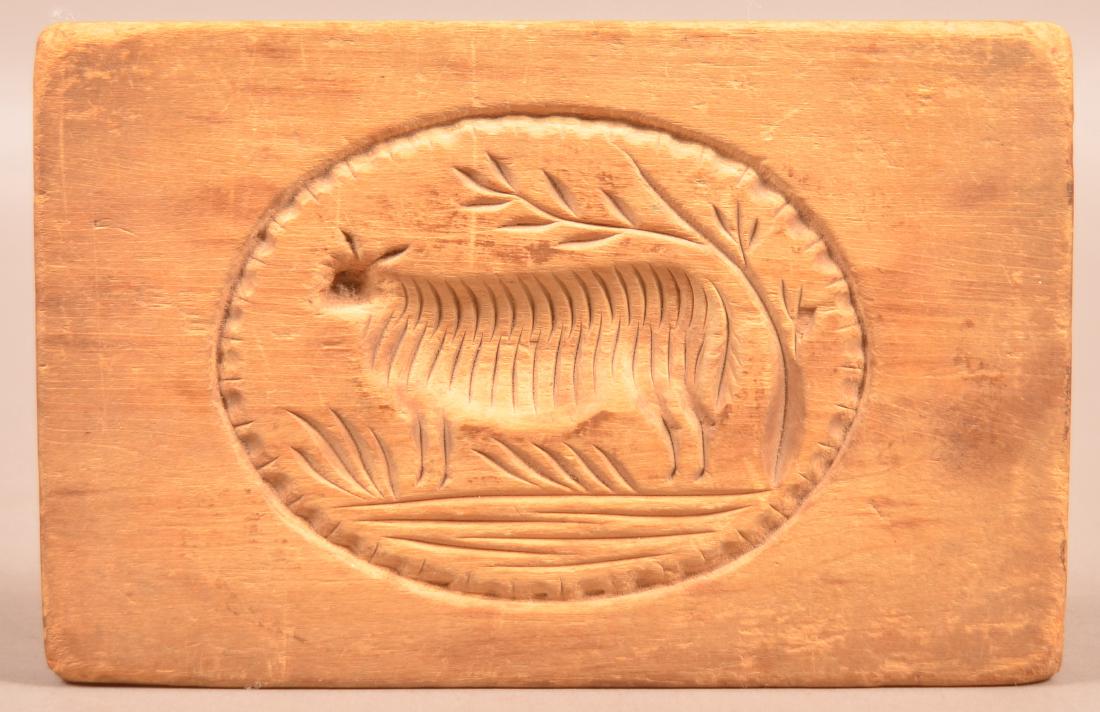 Pennsylvania 19th Century Sheep Butter Print. (1 of 2)