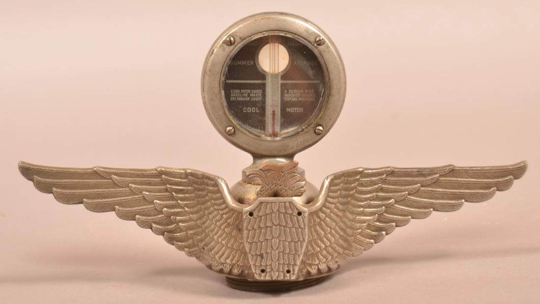 Boyce Moto Meter Radiator Cap with Eagle Mascot.