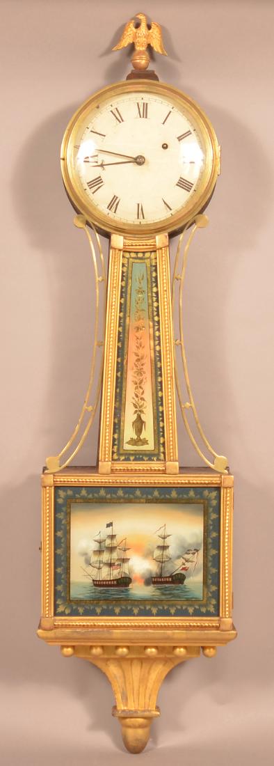 Unsigned 19th Century Rosewood Case Banjo Clock. (1 of 2)