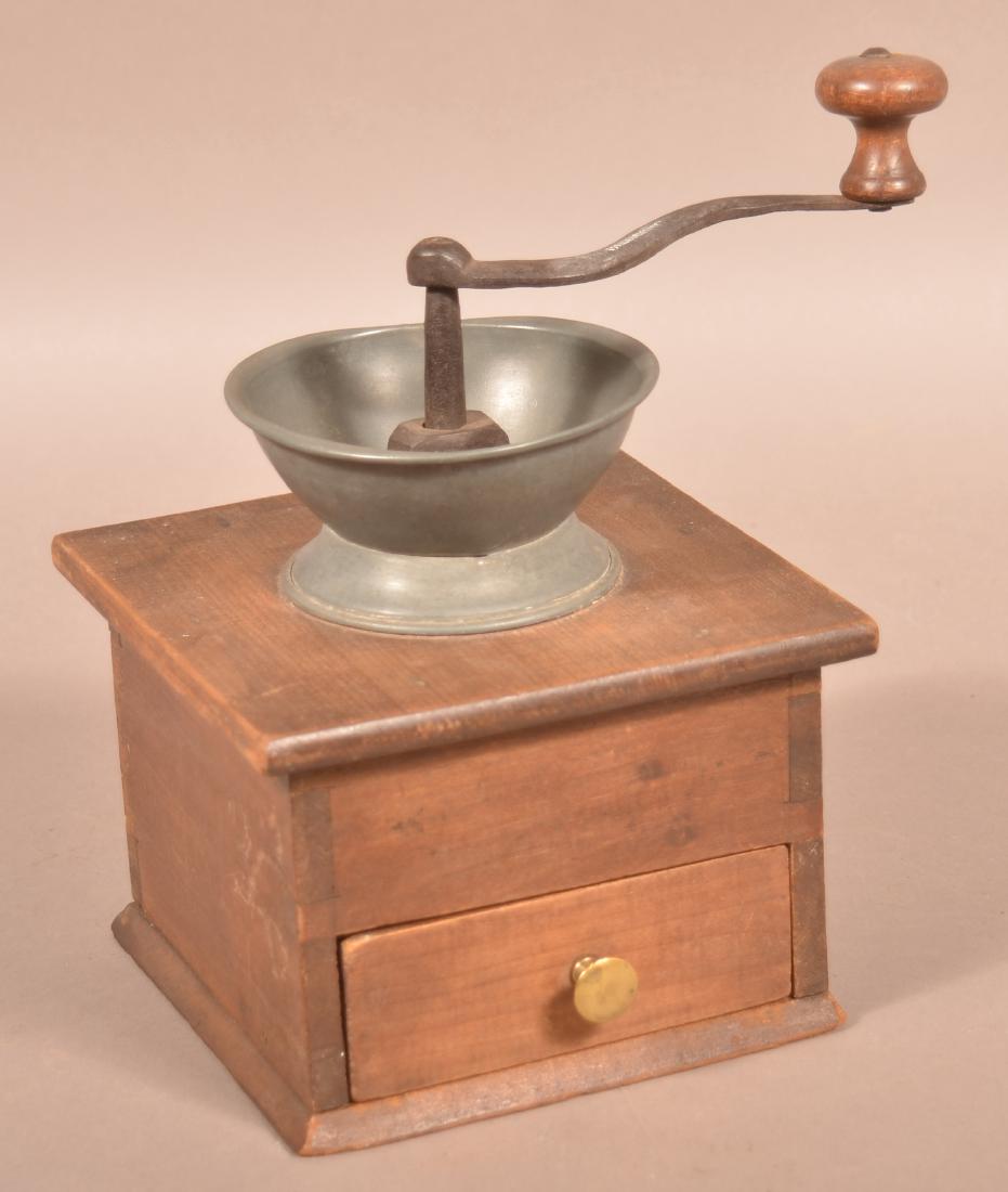 Pennsylvania 19th Century Softwood Coffee Grinder. (1 of 3)