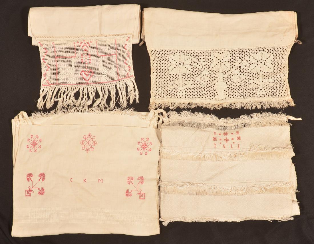 Four Pennsylvania 19th Century Needlework Show Towels. (1 of 4)