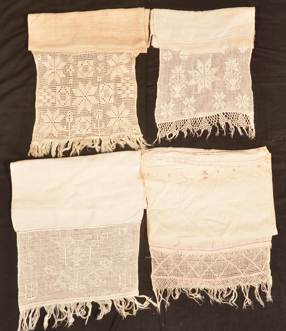 Four Pennsylvania 19th Century Needlework Show Towels. (1 of 3)