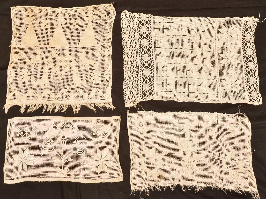 Four PA 19th Century Drawn-work Show Towel Panels. (1 of 5)