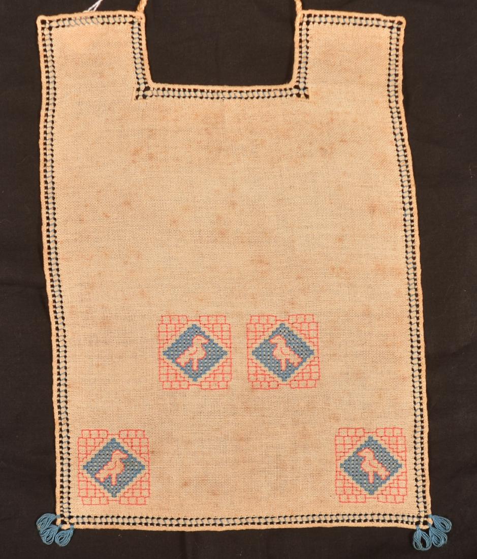 PA 19th Century Needlework Homespun Child's Bib. (1 of 3)