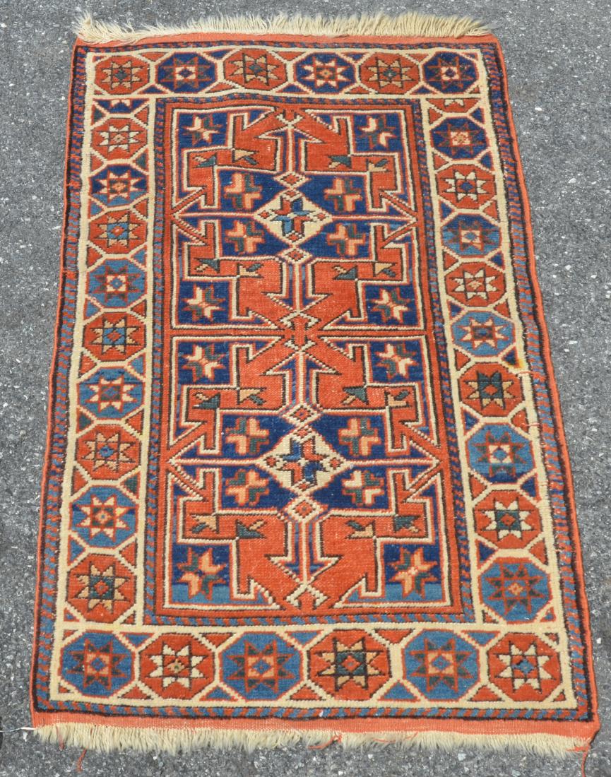 Antique Geometric Pattern Oriental Area Rug. (1 of 5)