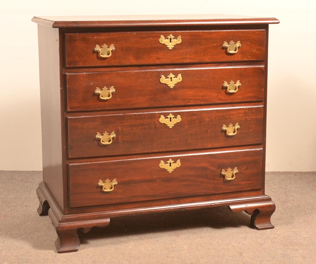 Chippendale Mahogany Child's Size Chest of Drawers. (1 of 3)