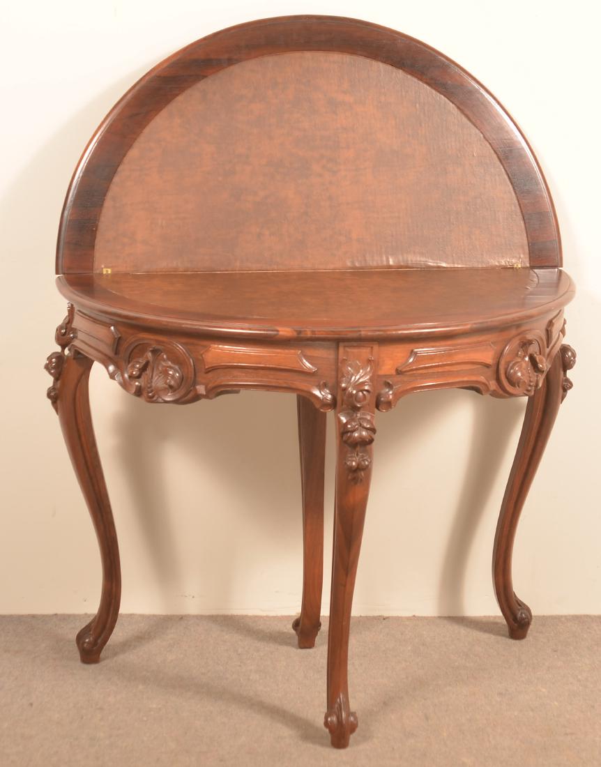 Victorian Rosewood Carved and Molded Game Table. (1 of 4)