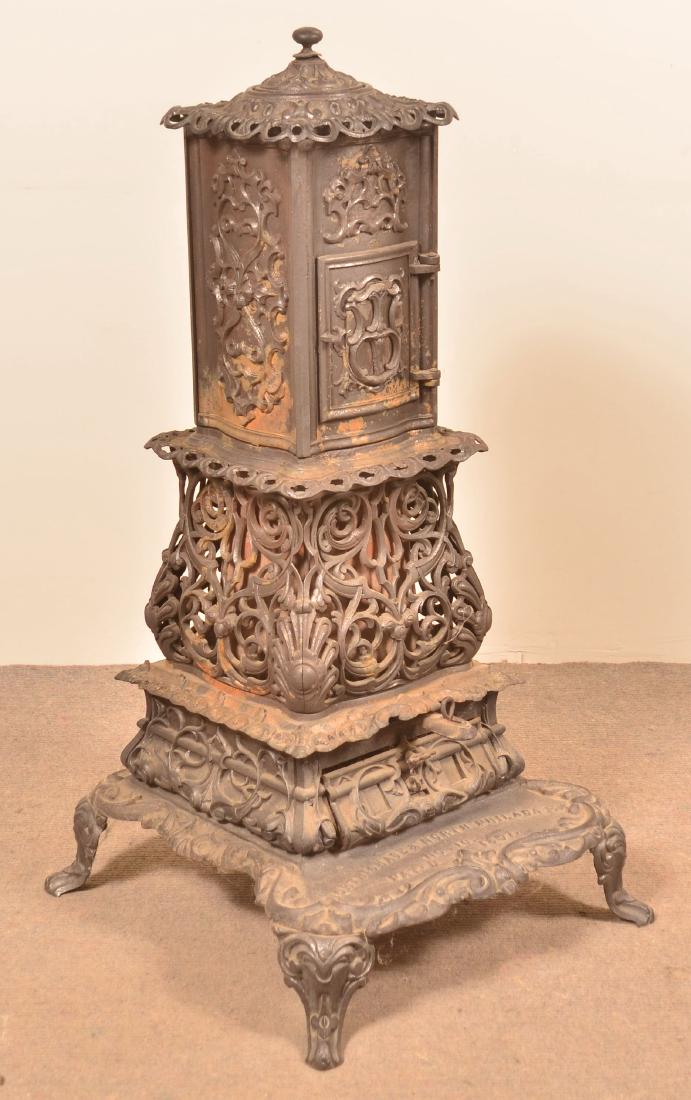 Philadelphia Ornate Cast Iron Parlor Stove. (1 of 4)