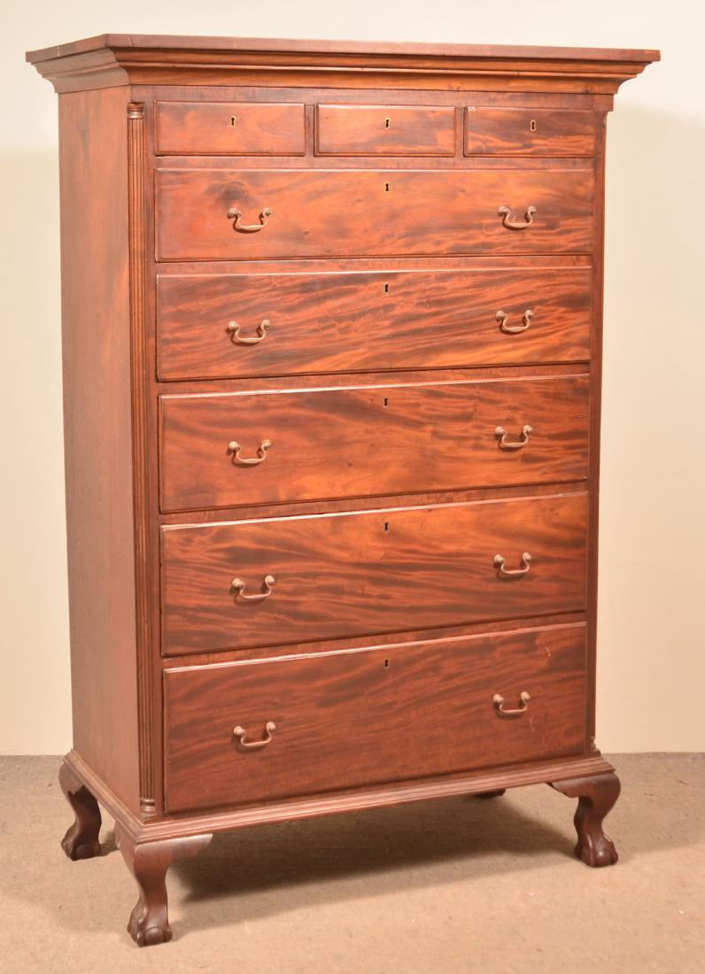 Pennsylvania Chippendale Walnut Tall Chest. (1 of 3)