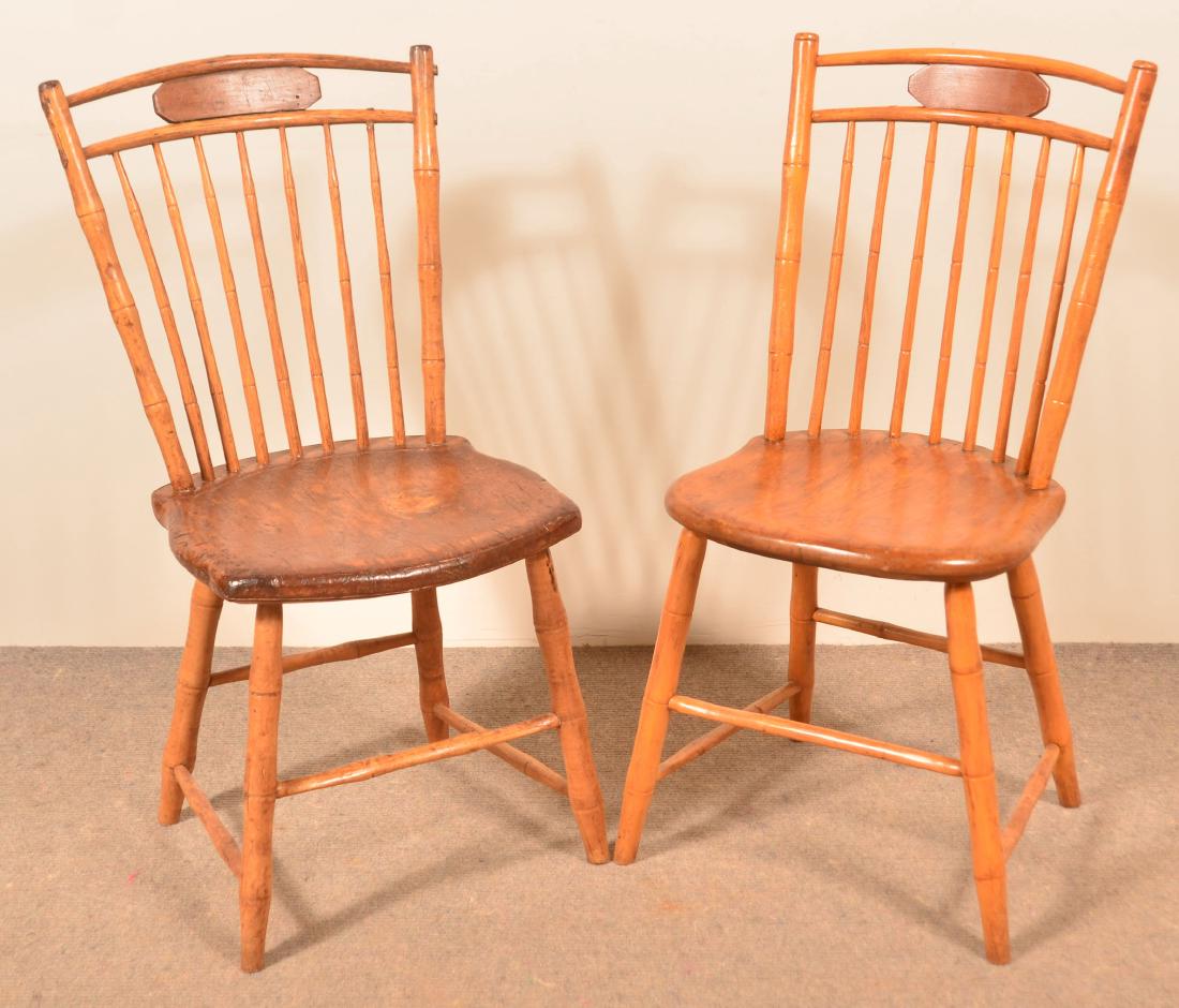 Pair of Windsor Bamboo-Turned Sidechairs. (1 of 2)