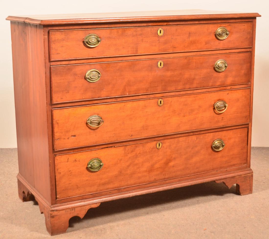 Hepplewhite Cherry Four Drawer Chest. (1 of 2)