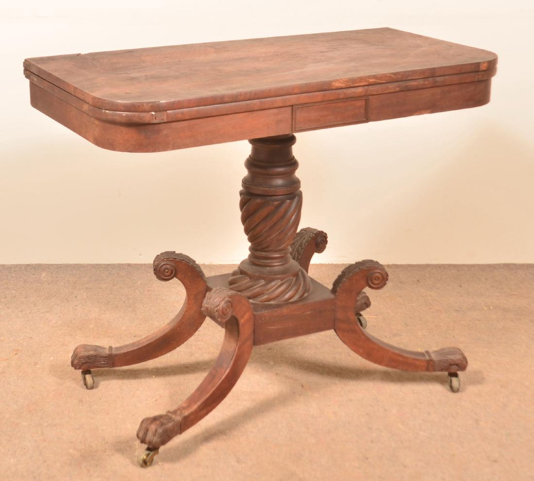 American Federal Mahogany Game Table. (1 of 3)
