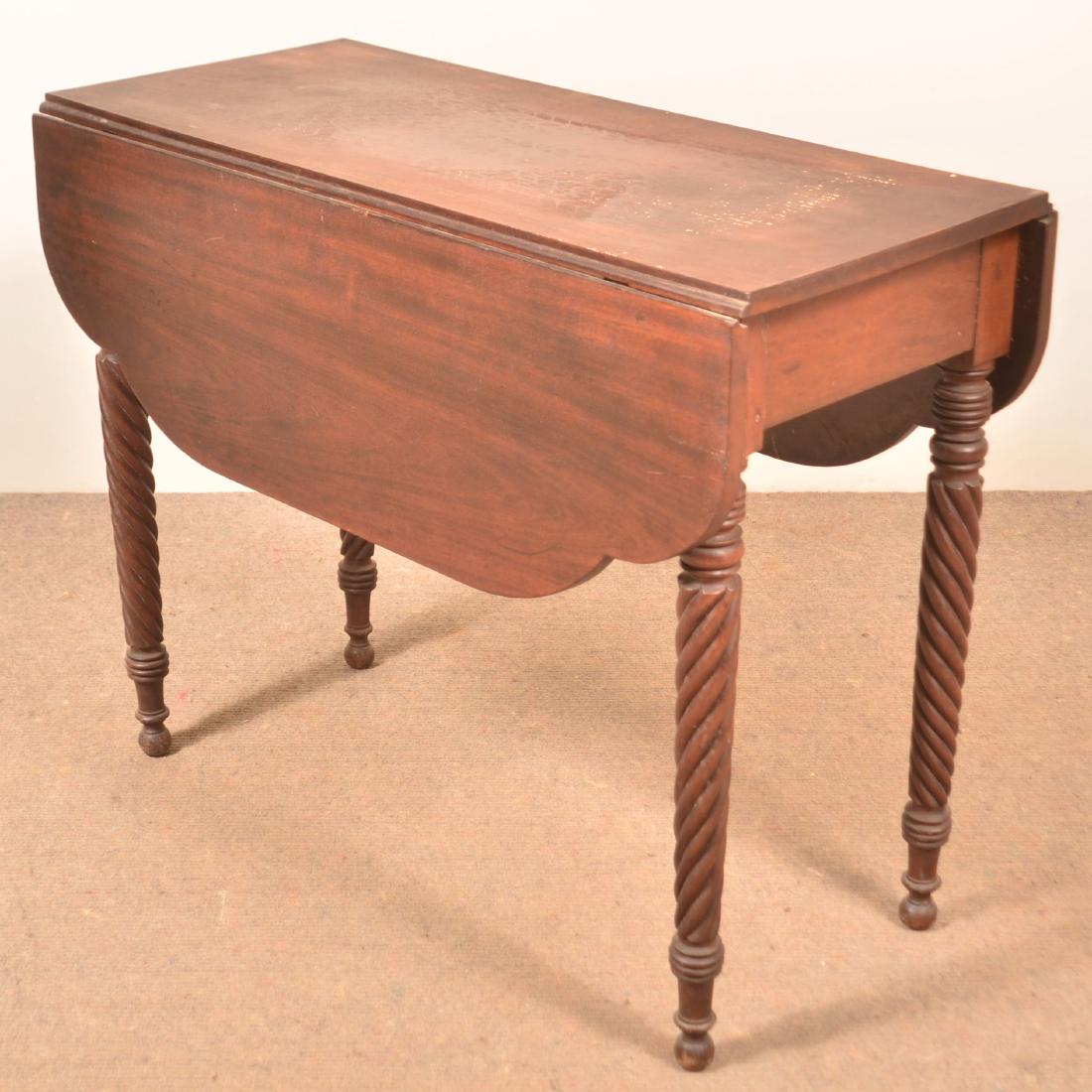 American Sheraton Walnut Drop Leaf Table. (1 of 3)