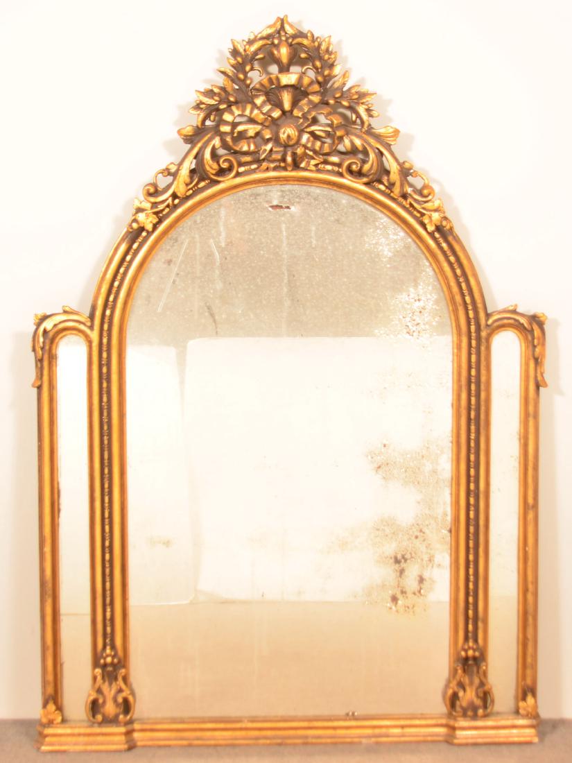 Antique Ornate Gilt Frame Mirror. (1 of 3)