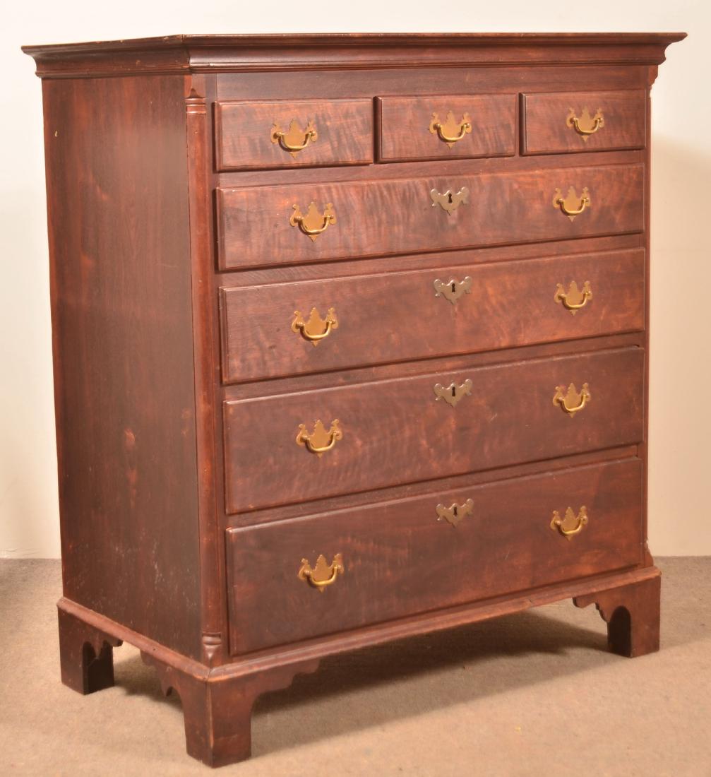 PA Chippendale Walnut Semi-Tall Chest. (1 of 2)