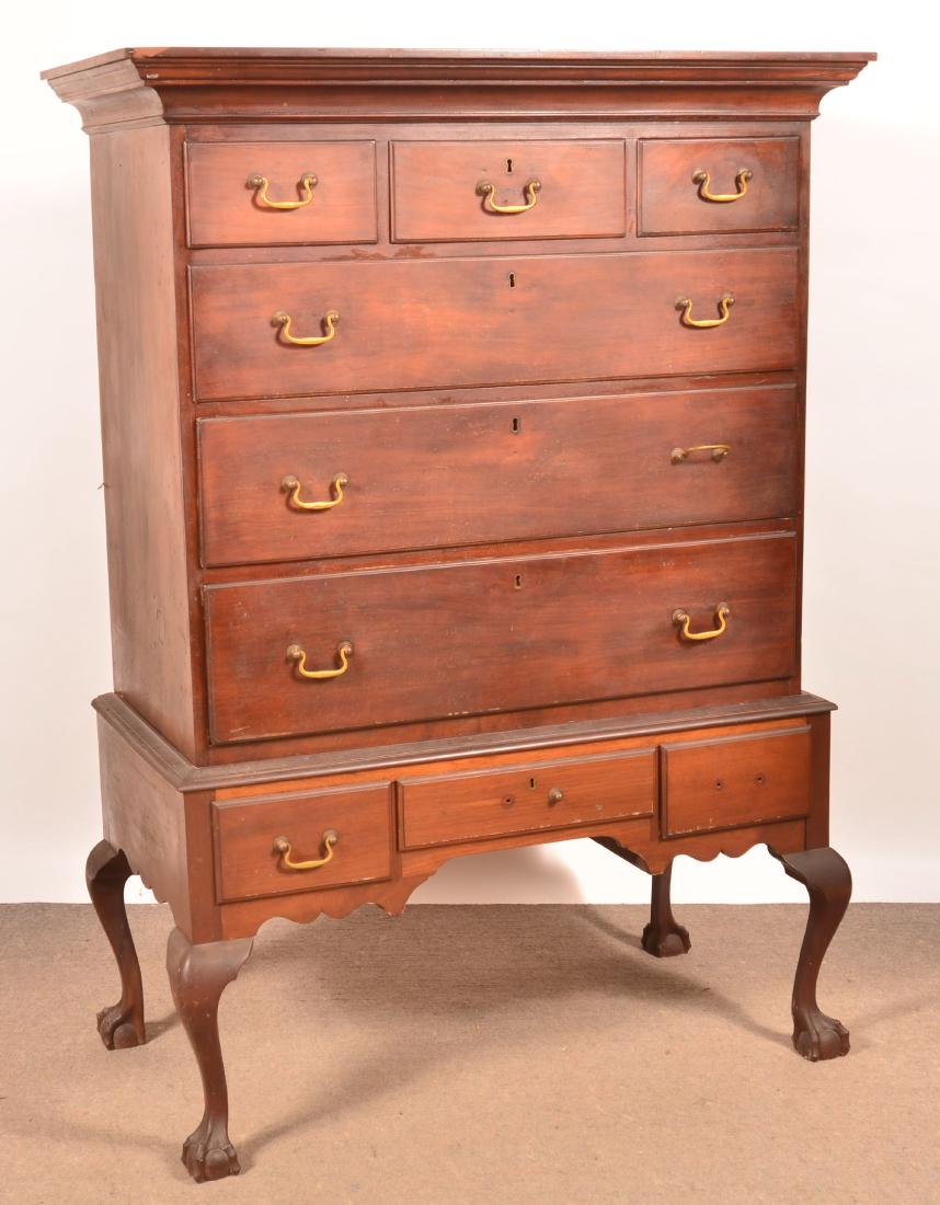 PA Chippendale Walnut Chest on Frame. (1 of 3)
