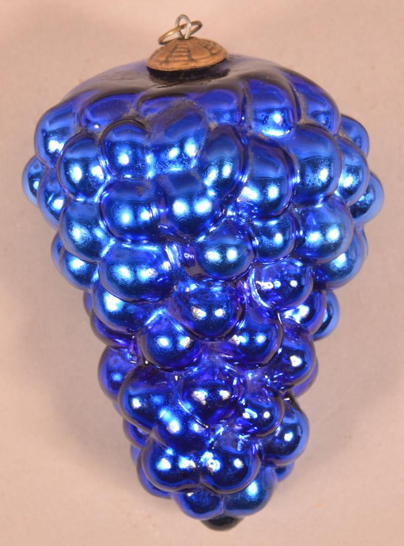 German Cobalt Blue Cluster of Grapes Kugel. (1 of 3)