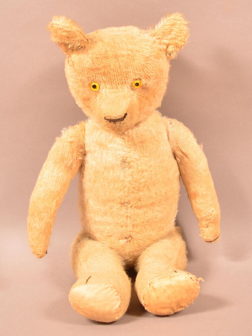 Early German Jointed White Mohair Teddy Bear. (1 of 2)