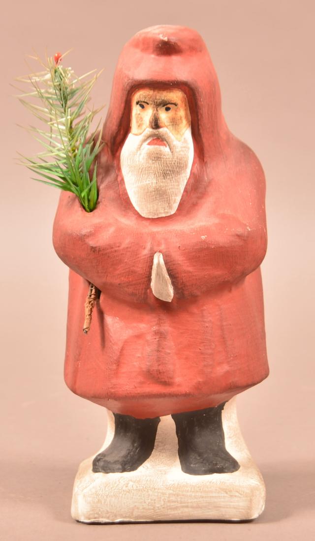 PA Antique Chalkware Santa Claus Figure. (1 of 3)