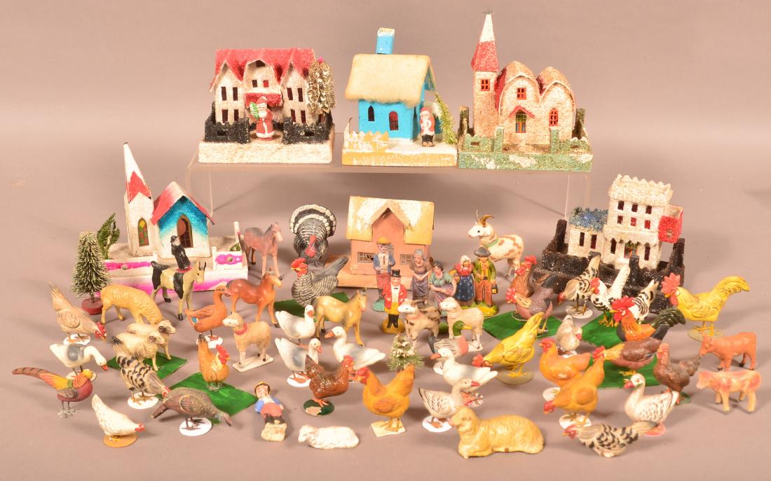 Composition Animals and Cardboard Houses. (1 of 1)