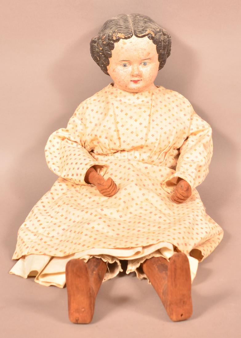 Antique Composition Head Jenny Lind Doll. (1 of 3)