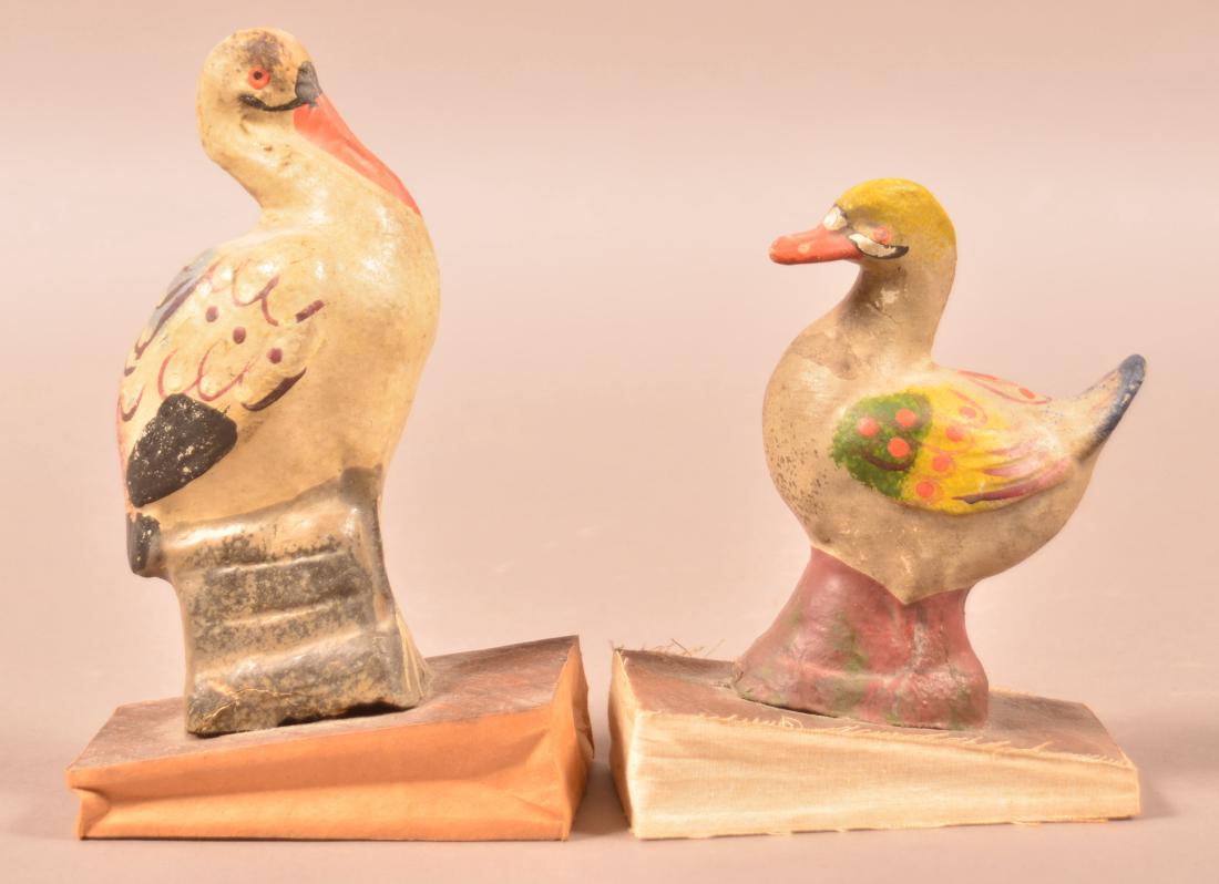 Two Antique German Composition Squeak Toys.