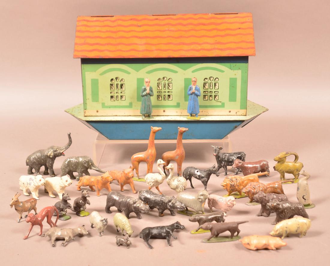 Vintage Tin Litho Noah's Ark. (1 of 3)