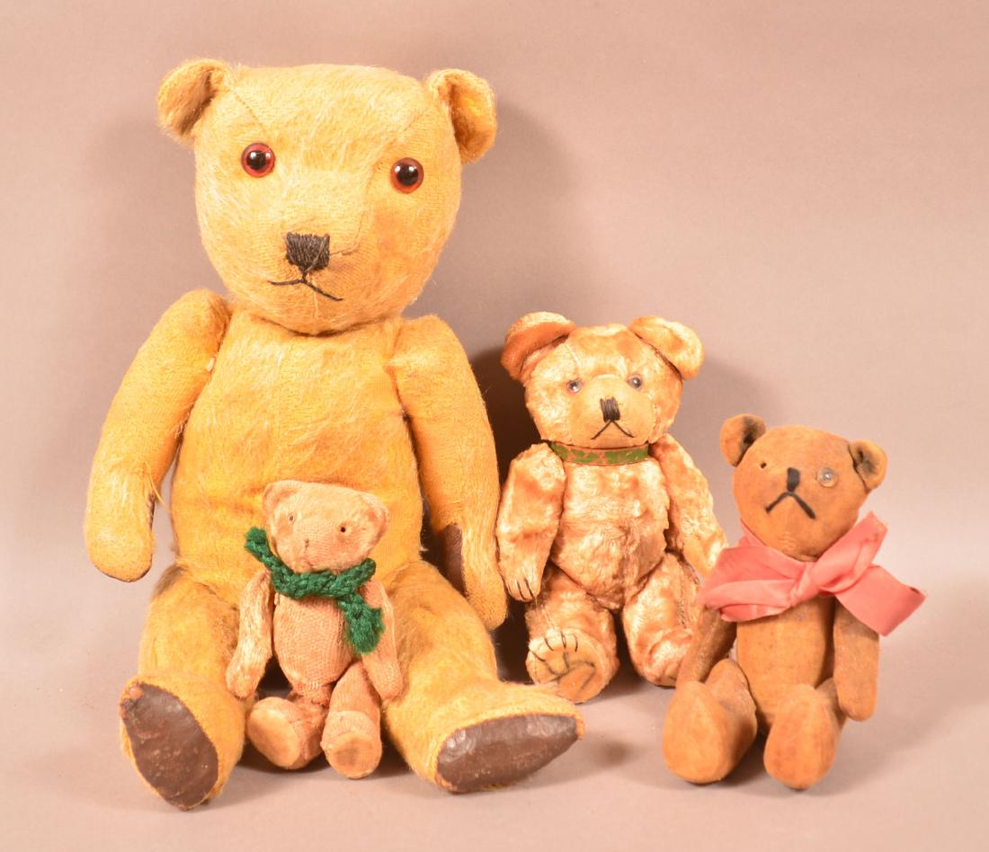 Lot of Four Vintage Teddy Bears. (1 of 2)