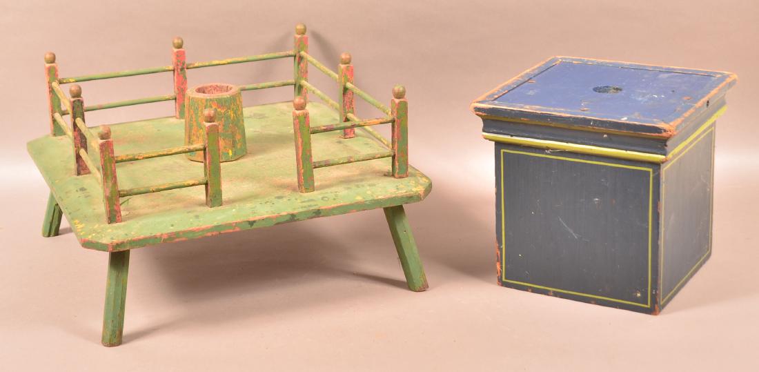 Two Painted wood Christmas Tree Stands. (1 of 2)