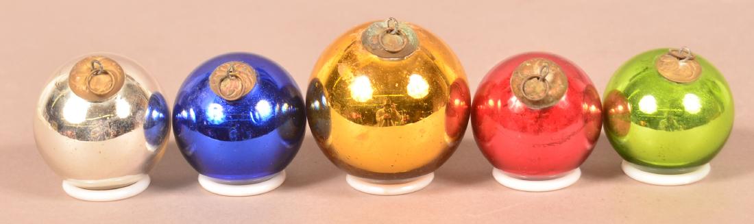 Five Antique German Ball Form Kugels. (1 of 2)