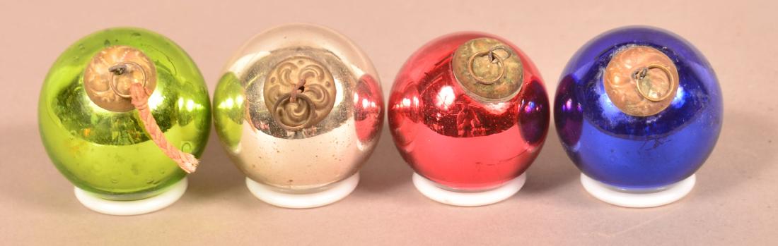 Four Antique German Ball Form Kugels. (1 of 2)