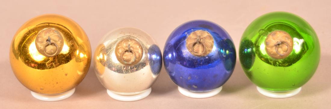 Four Antique German Ball Form Kugels. (1 of 2)