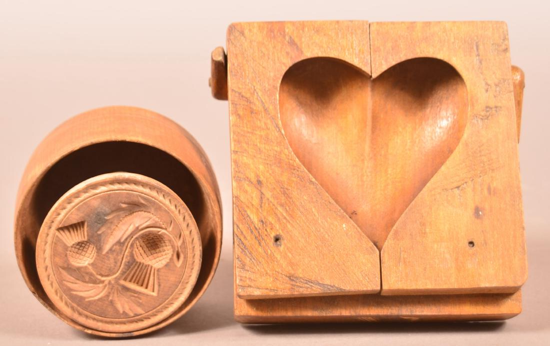 Two 19th Century Wood Butter Prints. (1 of 2)