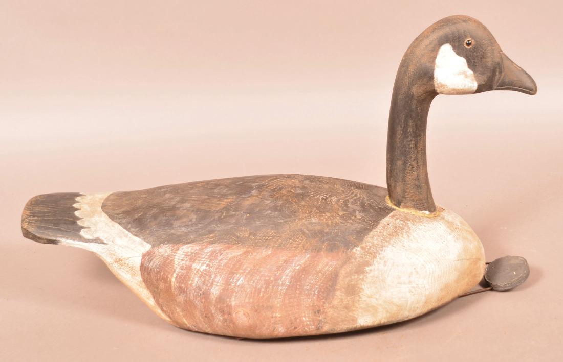Vintage Carved & Painted Canada Goose Decoy.