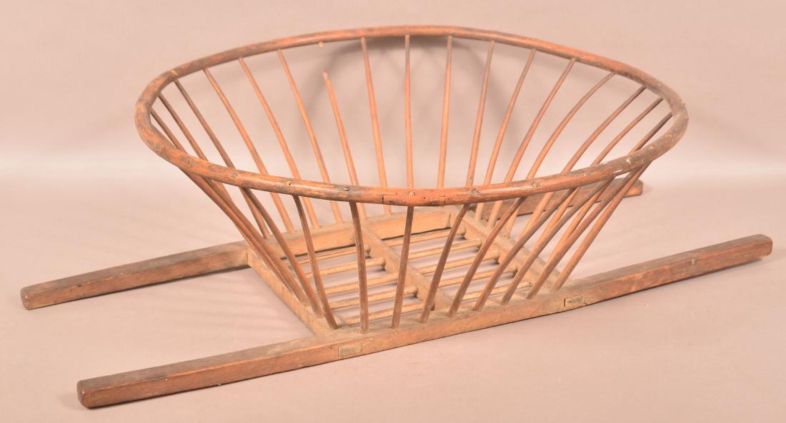 PA 19th Century Bentwood Apple Field Basket. (1 of 2)