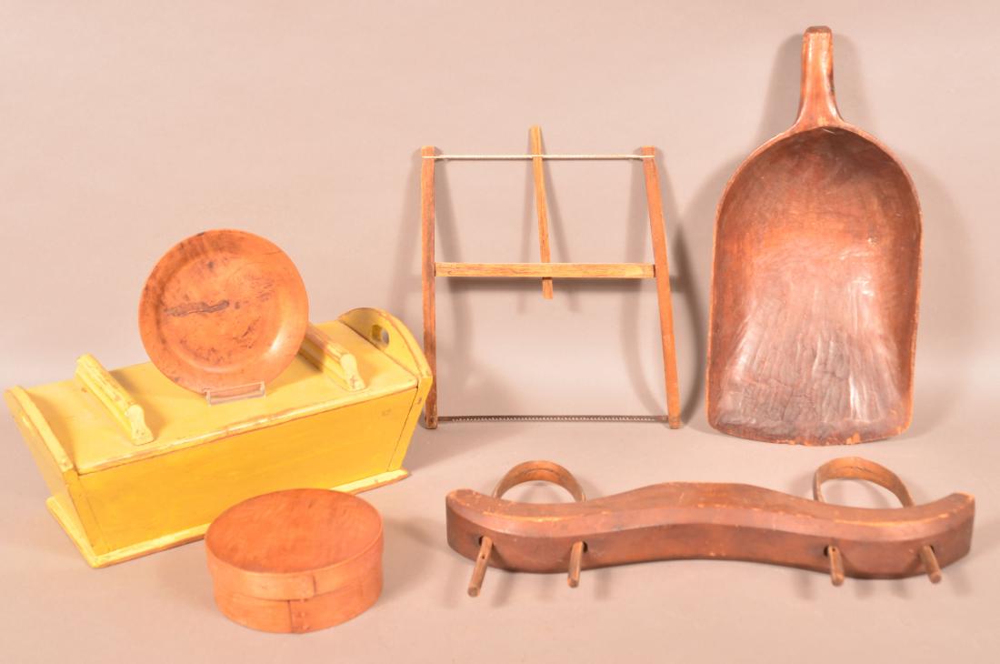 Lot of Antique Utilitarian Woodenwares. (1 of 2)