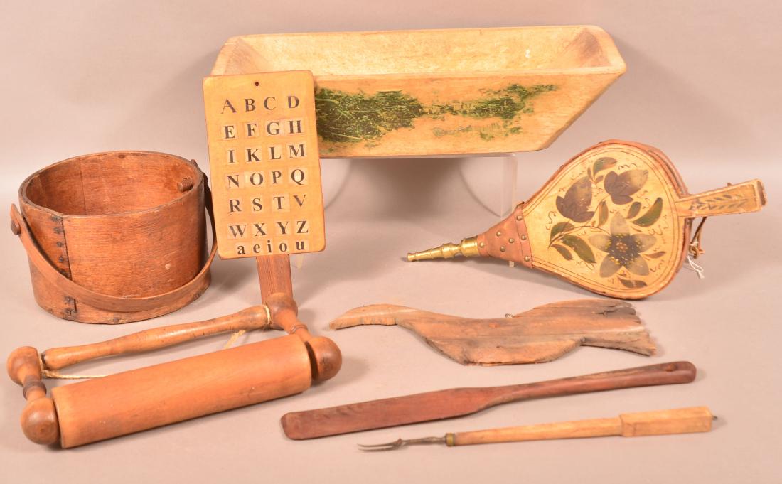 Lot of Antique Utilitarian Woodenwares. (1 of 2)