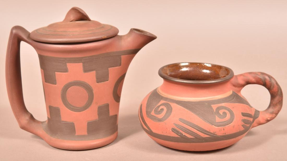 Two Pieces of Clifton Art Pottery "Indian Ware". (1 of 3)