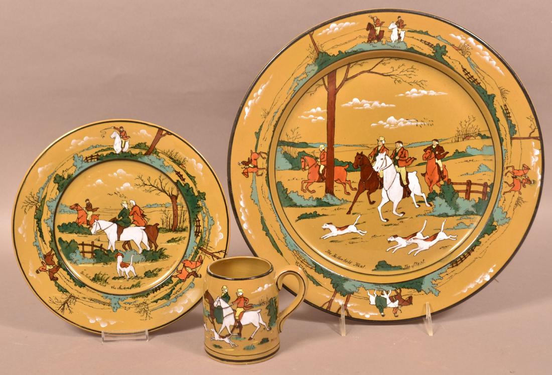 Three Pieces of Buffalo Pottery Deldare Ware. (1 of 1)