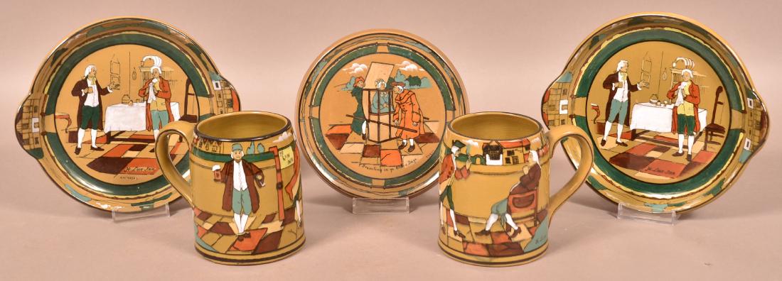 5 Various Pieces of Buffalo Pottery Deldare Ware. (1 of 1)